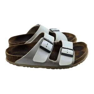 Birkenstock Arizona Sandals Womens 39 8 8.5 White Slip On Buckles Gorpcore